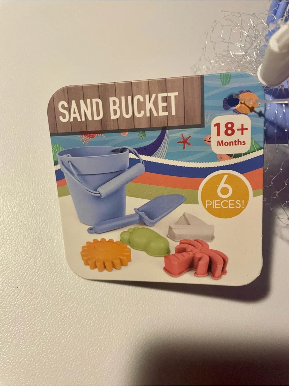 Sunny Days Entertainment Beach Sand Bucket Toy Set Net Bag NWT Summer Fun Play